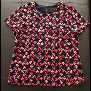 J Crew Collection Short Sleeved Blouse Size 6